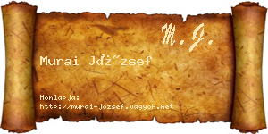 Murai József névjegykártya