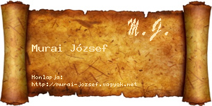 Murai József névjegykártya